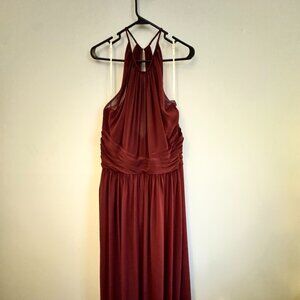 Wine colored bridesmaids dress